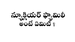 essay about nuclear family in telugu